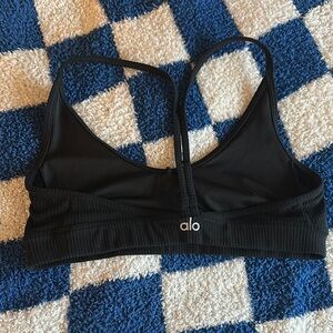 ALO Yoga Ribbed Classic Black Sports Bra